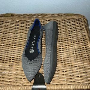 Rothy’s Grey Pointed-Toe Flats, Cloud Grey Birdseye